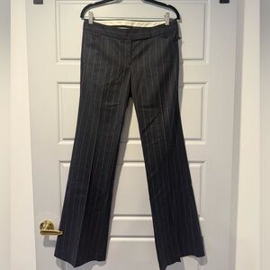 Theory Wool Black Pinstripe Dress Pants